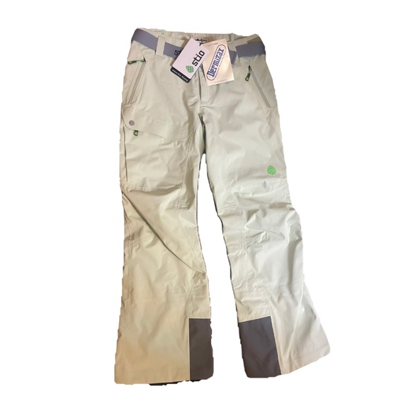 Stio Women's Environ Pant snow pants in the color Sprout Green - Picture 1 of 4